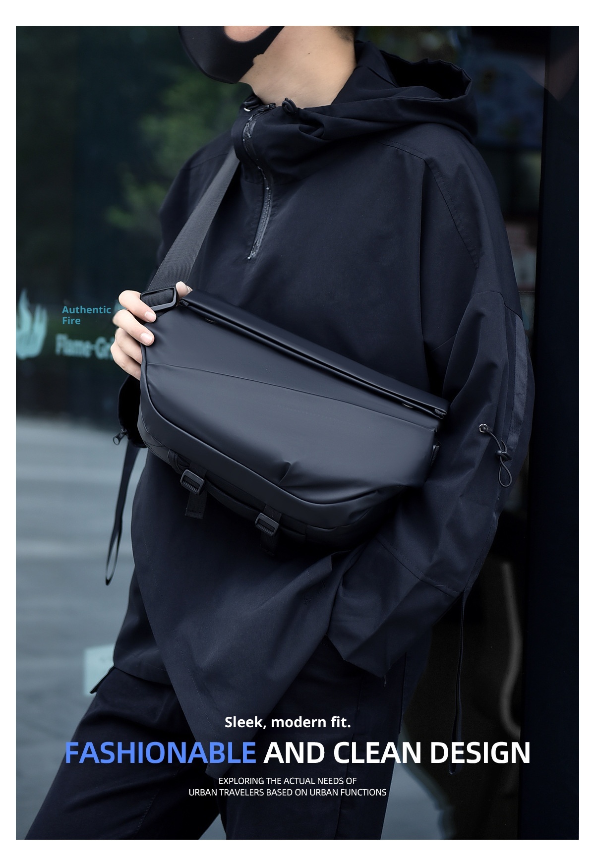 001 Waterproof Trendy Multi-layer Men's Motorcycle Crossbody Hot-selling Chest Multi-functional Magnetic Buckle_voghion.com