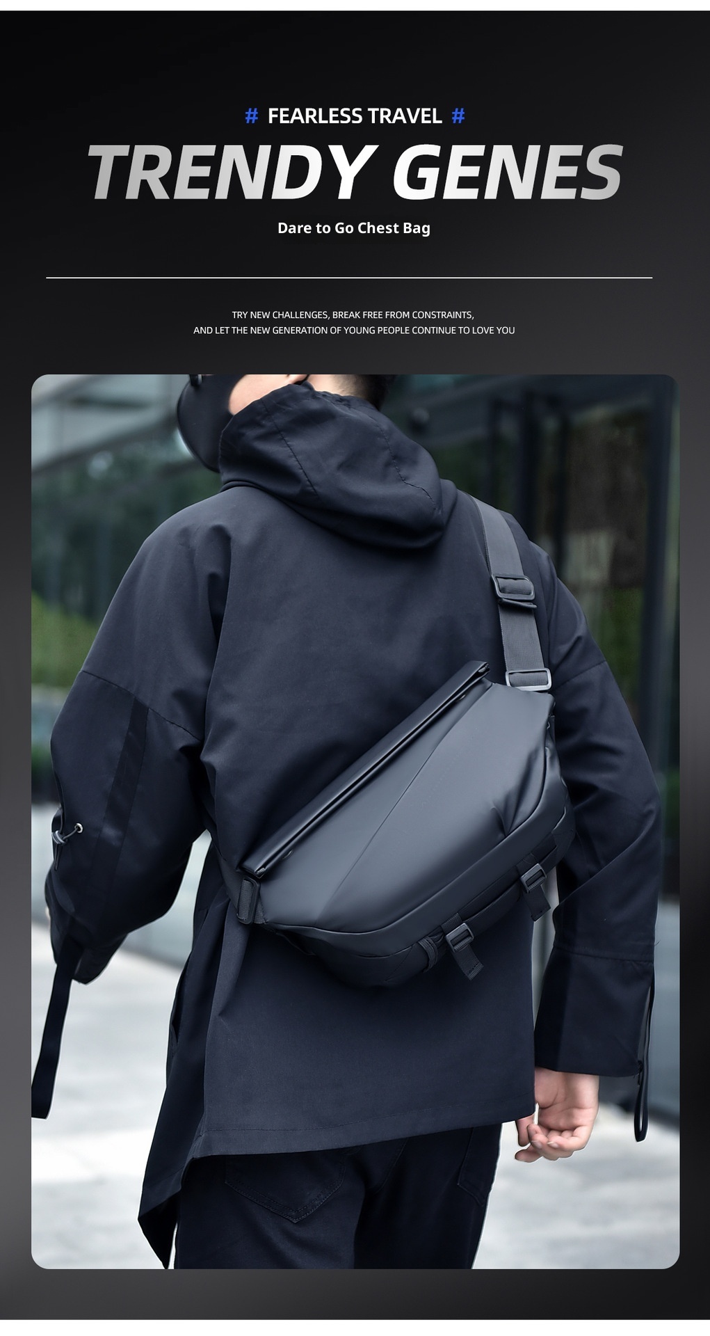 001 Waterproof Trendy Multi-layer Men's Motorcycle Crossbody Hot-selling Chest Multi-functional Magnetic Buckle_voghion.com