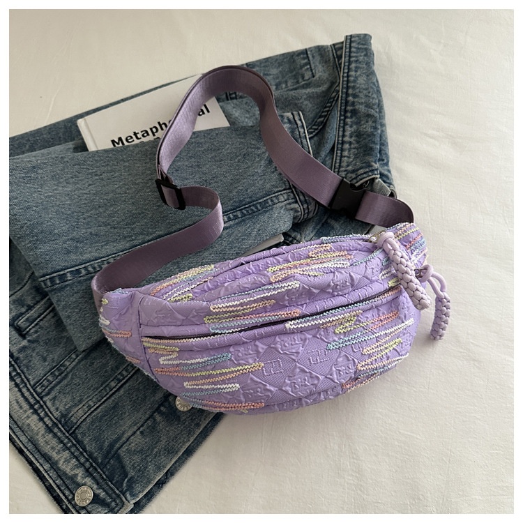 001 2025 Neue kleine Niche Umhängetasche für Damen, ideal für Studentinnen, mit Taillengürtel, weich, lässig und vielseitig._voghion.com