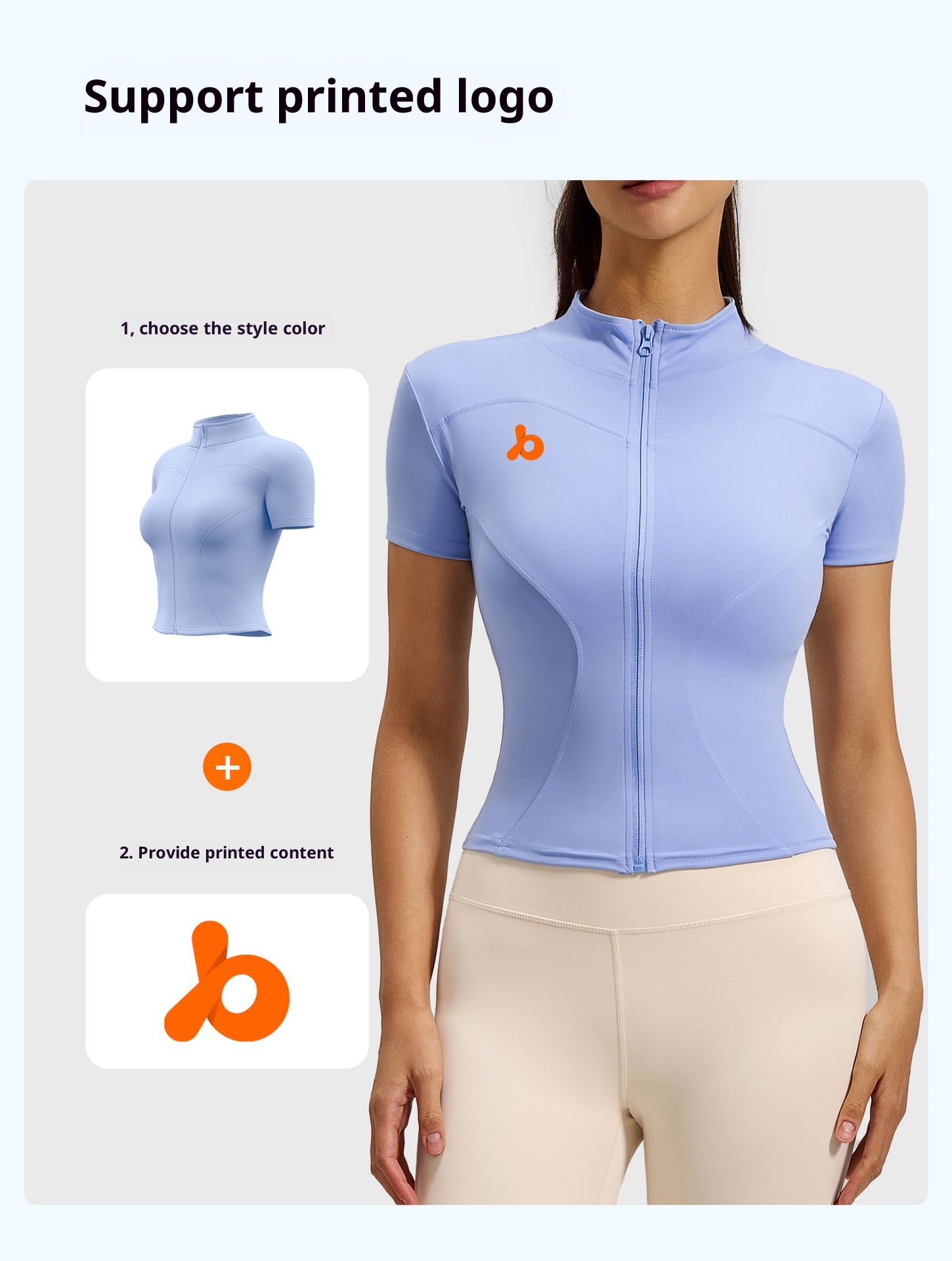 ActiveGo ActiveGo Juyitang Nuova giacca sportiva da corsa casual slim fit con cerniera completa e colletto rialzato per yoga e fitness a maniche corte_voghion.com