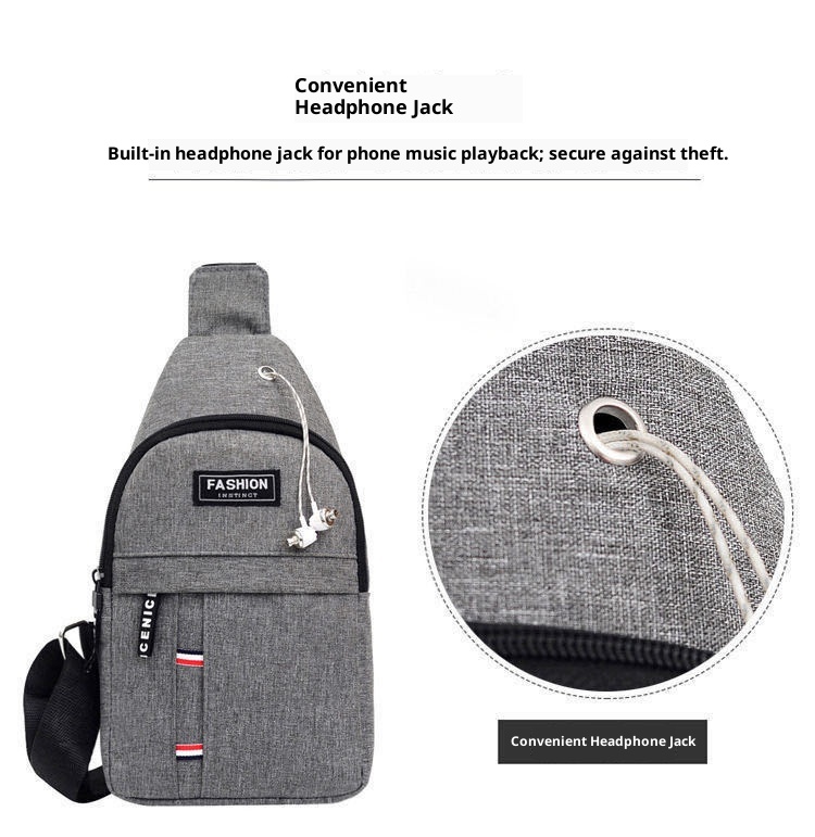 001 Cross-border Men's Chest New Oxford Cloth Korean Version Multifunctional Sports Casual Single Shoulder Crossbody Bag_voghion.com