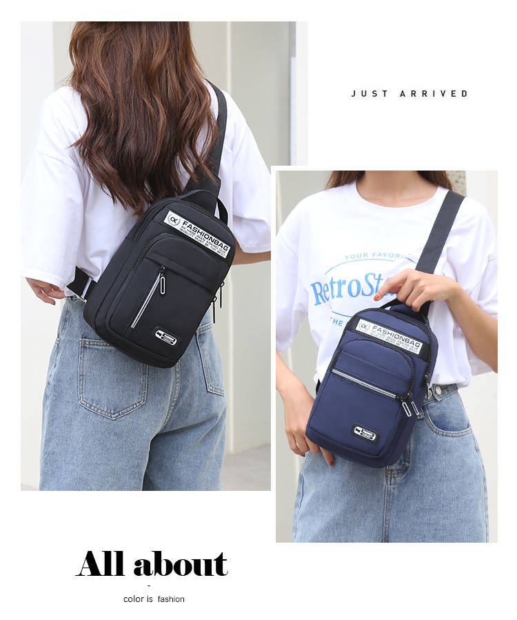 001 Oxford Stoff-Brusttasche, neue lässige Sport-Mehrzwecktasche für Damen und Herren, koreanische Version, große Kapazität, Umhängetasche_voghion.com