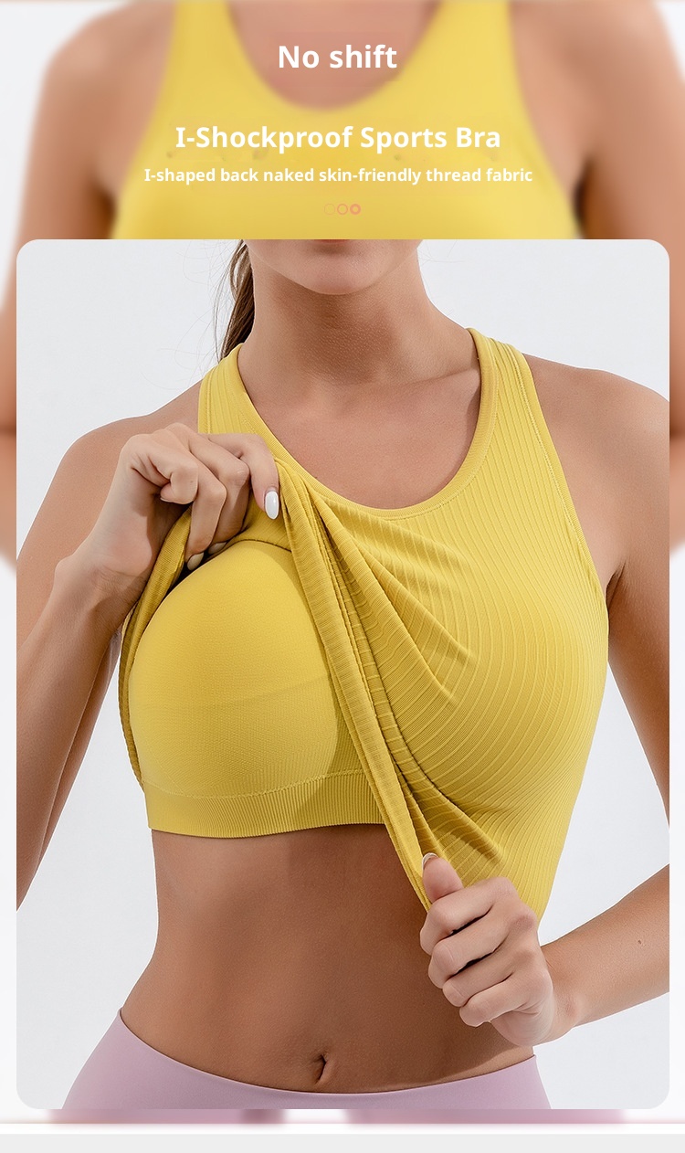 ActiveGo Double Layer Moisture-Wicking Sports Bra With Chest Pads Outdoor Casual Training LULU High Elastic Yoga Top_voghion.com
