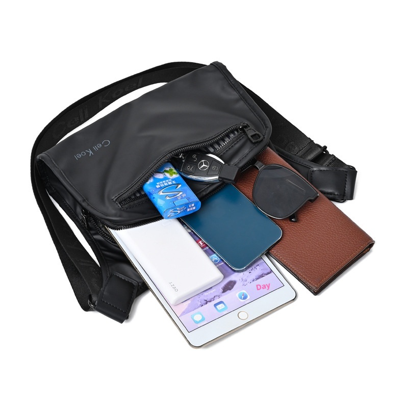 001 Crossbody For Men New Fashionable Simple Casual Shoulder Korean Style Trendy Textured Large Capacity Chest Bag_voghion.com