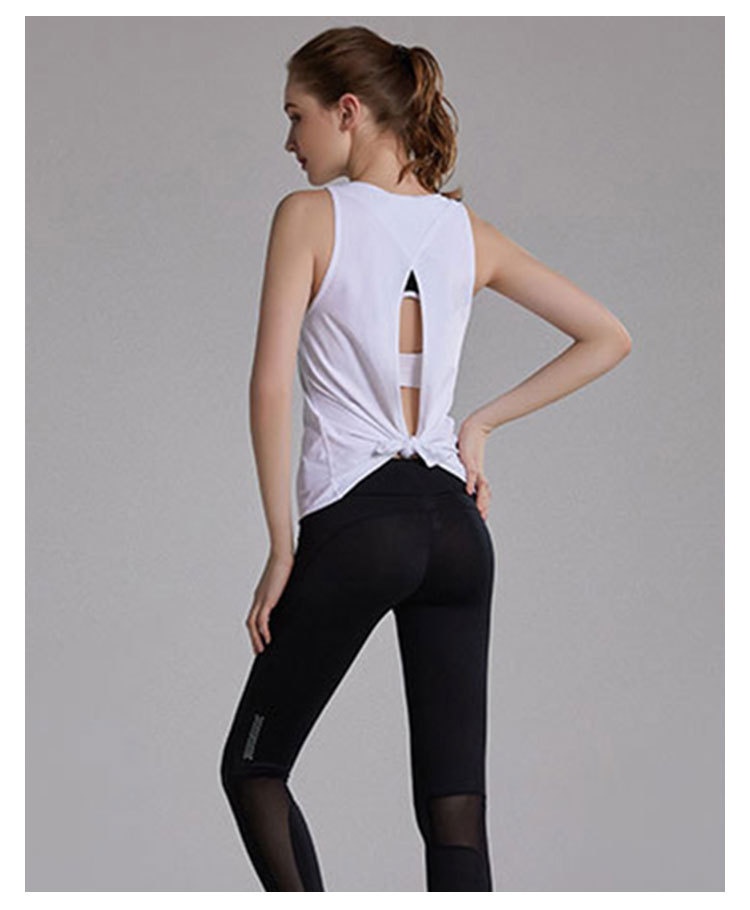 Camiseta de yoga sin espalda ActiveGo para mujer, sin mangas, para correr, fitness, deportes al aire libre, transpirable y de secado rápido._voghion.com