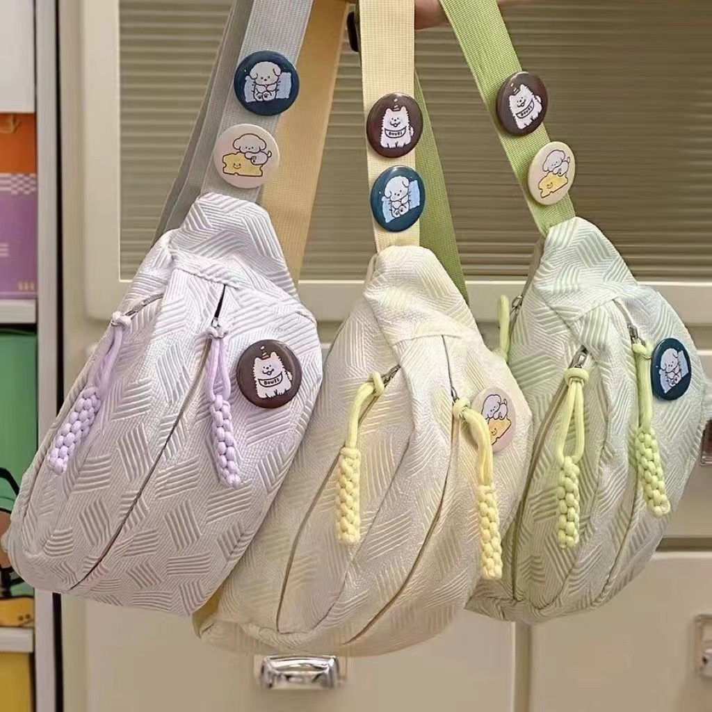 001 Minimalist Casual INS For Women Fresh Forest Style Crossbody Sports Chest Niche Student Versatile Waist Bag_voghion.com