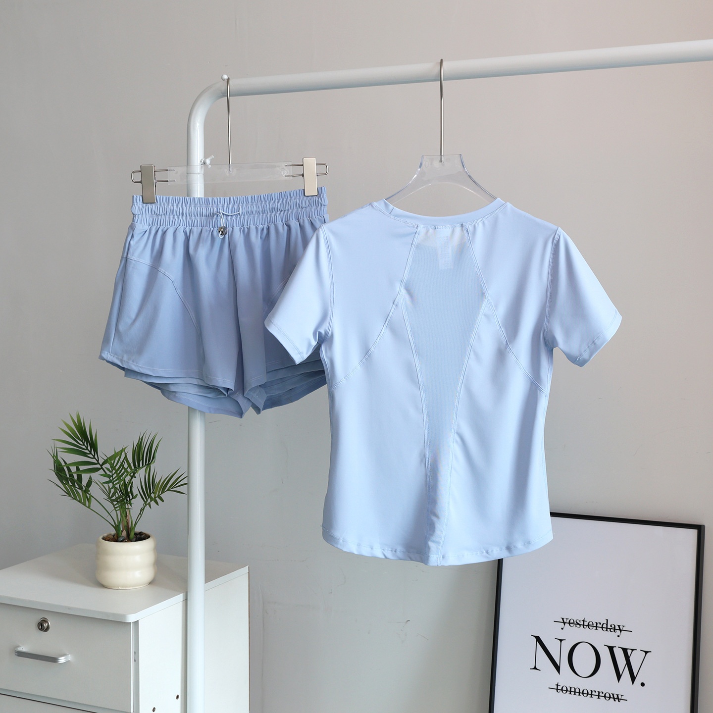 Tuta sportiva ActiveGo da donna estiva taglie forti, ampia, snellente, ad asciugatura rapida, casual, per attività all'aperto, maratona, corsa, escursionismo, yoga_voghion.com