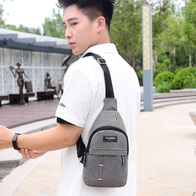 001 Cross-border Men's Chest New Oxford Cloth Korean Version Multifunctional Sports Casual Single Shoulder Crossbody Bag_voghion.com