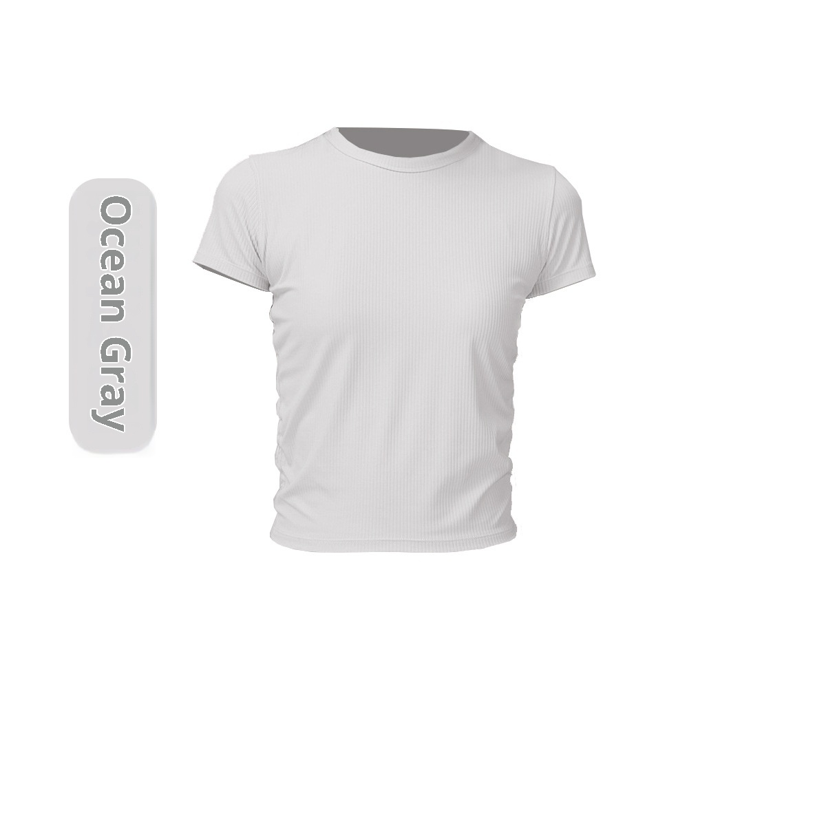 T-shirt de yoga ActiveGo Lu pour femme, séchage rapide, manches courtes, coupe ajustée, idéal pour le sport, le fitness et l'entraînement décontracté._voghion.com