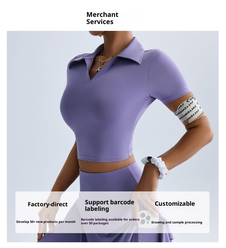 ActiveGo Summer Sports Outdoor Two-Piece Yoga Outfit Women With Pocket Short Skirt Set For Golf And Tennis_voghion.com