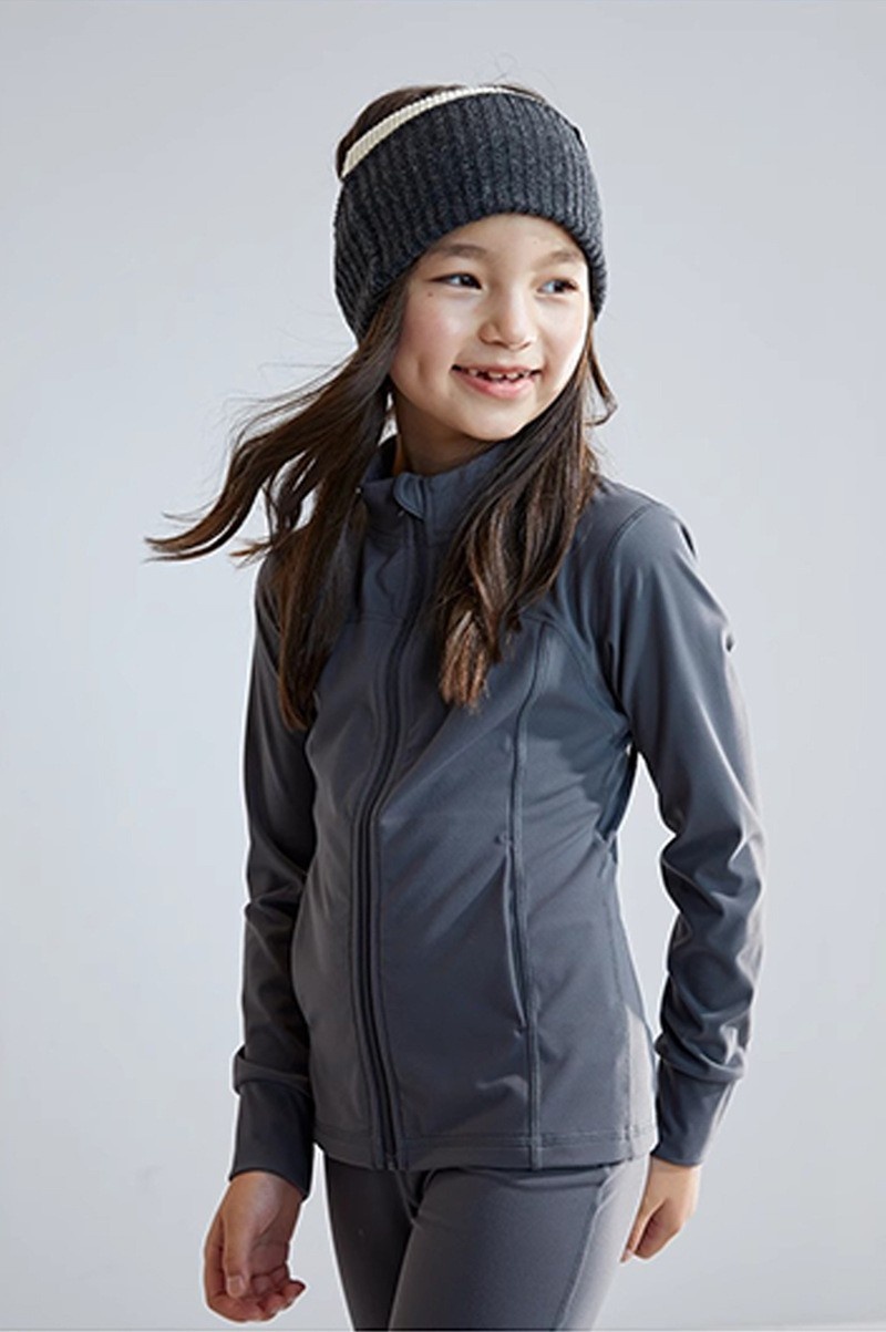 ActiveGo ActiveGo Europese en Amerikaanse UV-bescherming Ademende effen kleur Kinderyogaset Hardloopsport Buiten Lange mouwen Jas_voghion.com