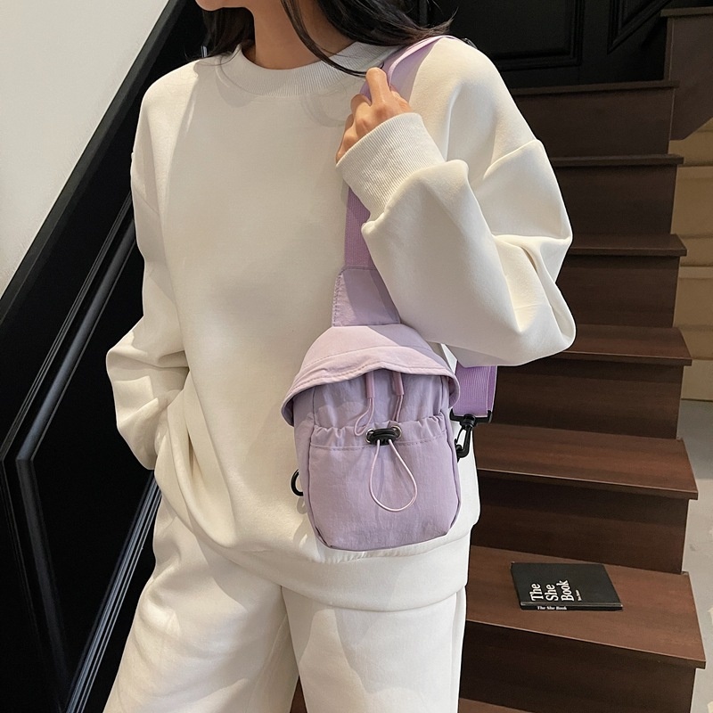 001 2025 New Trendy Fashionable Chest Ruiying Women's Small Outdoor Solid Color Waterproof Shoulder Bag_voghion.com