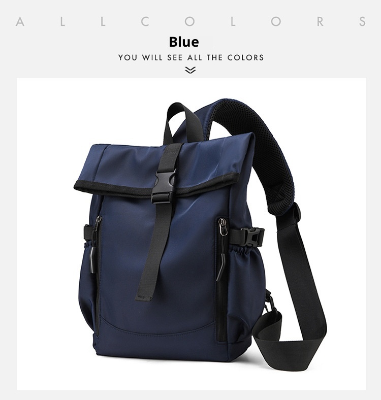 001 Cross-border New Men's Multifunctional Shoulder Commuting Simple Lightweight Chest Bag Large Capacity Outdoor_voghion.com