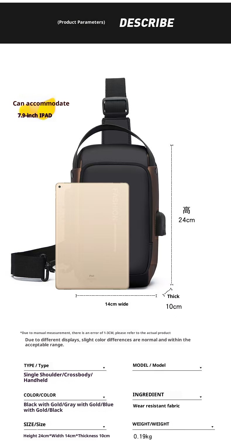 Mochila bandolera de alta calidad para hombre, estilo casual, para viajes de negocios, venta al por mayor._voghion.com