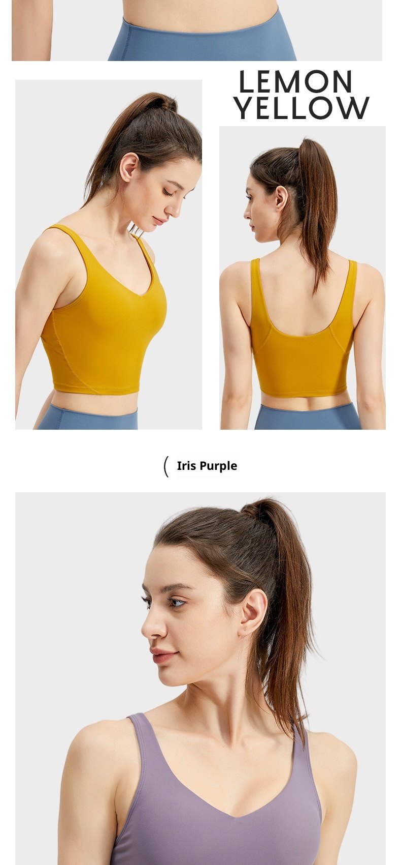 ActiveGo ActiveGo Cross-border Lulu Sports Bra With Chest Pads Shockproof Women's Outdoor Wear Quick-dry Top Fitness Yoga Vest_voghion.com