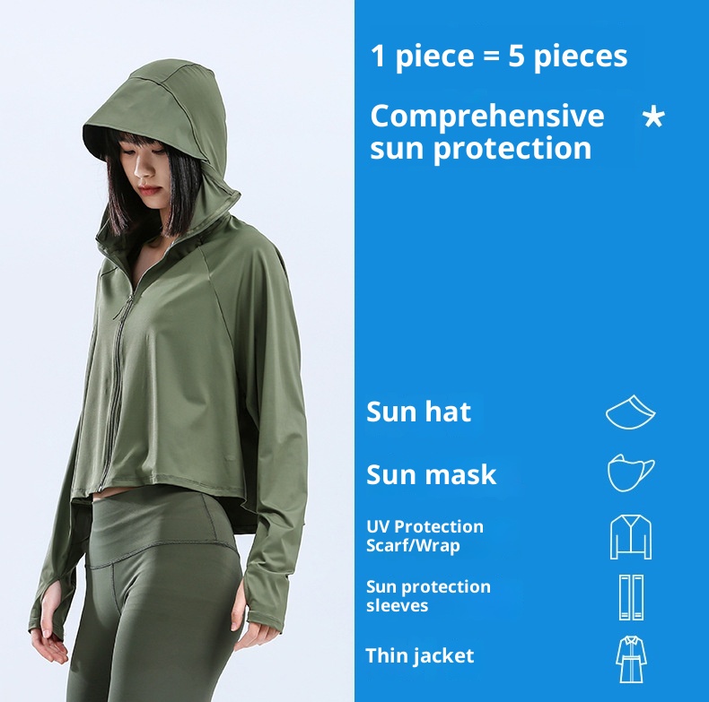 Châle ActiveGo Cloud Original en laine pour femme avec bord en caoutchouc noir, protection solaire UPF50+ UV respirante, vêtement décontracté et polyvalent_voghion.com