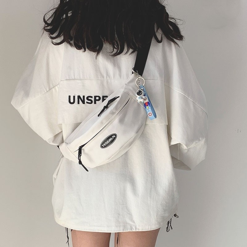 001 Chest Damen, Trendige kleine 2025 Neue Umhängetasche, Lässiger Canvas-Rucksack für Herren, Sportliche Fitness-Hüfttasche_voghion.com