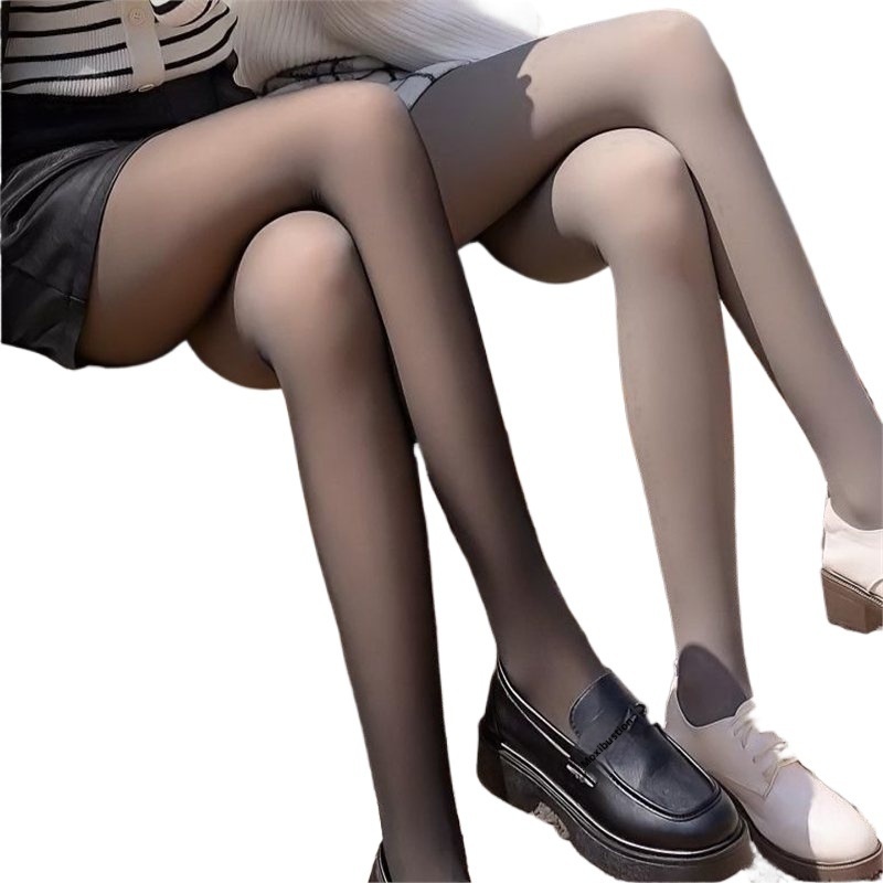 Leggings ActiveGo da donna, stile autunnale e invernale, artefatto a gamba nuda, sexy in seta nera foderata in pile, modello da assistente di volo ispessito_voghion.com