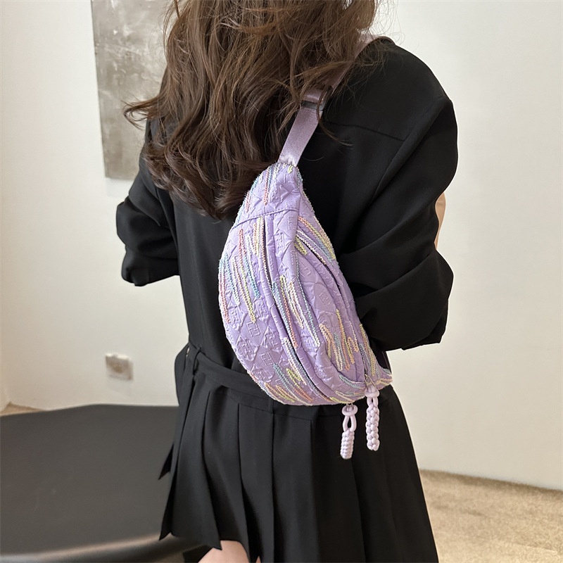 001 2025 New Niche Small Women's Crossbody Student Waist Ins Style Soft Girl Casual Versatile Chest Bag_voghion.com
