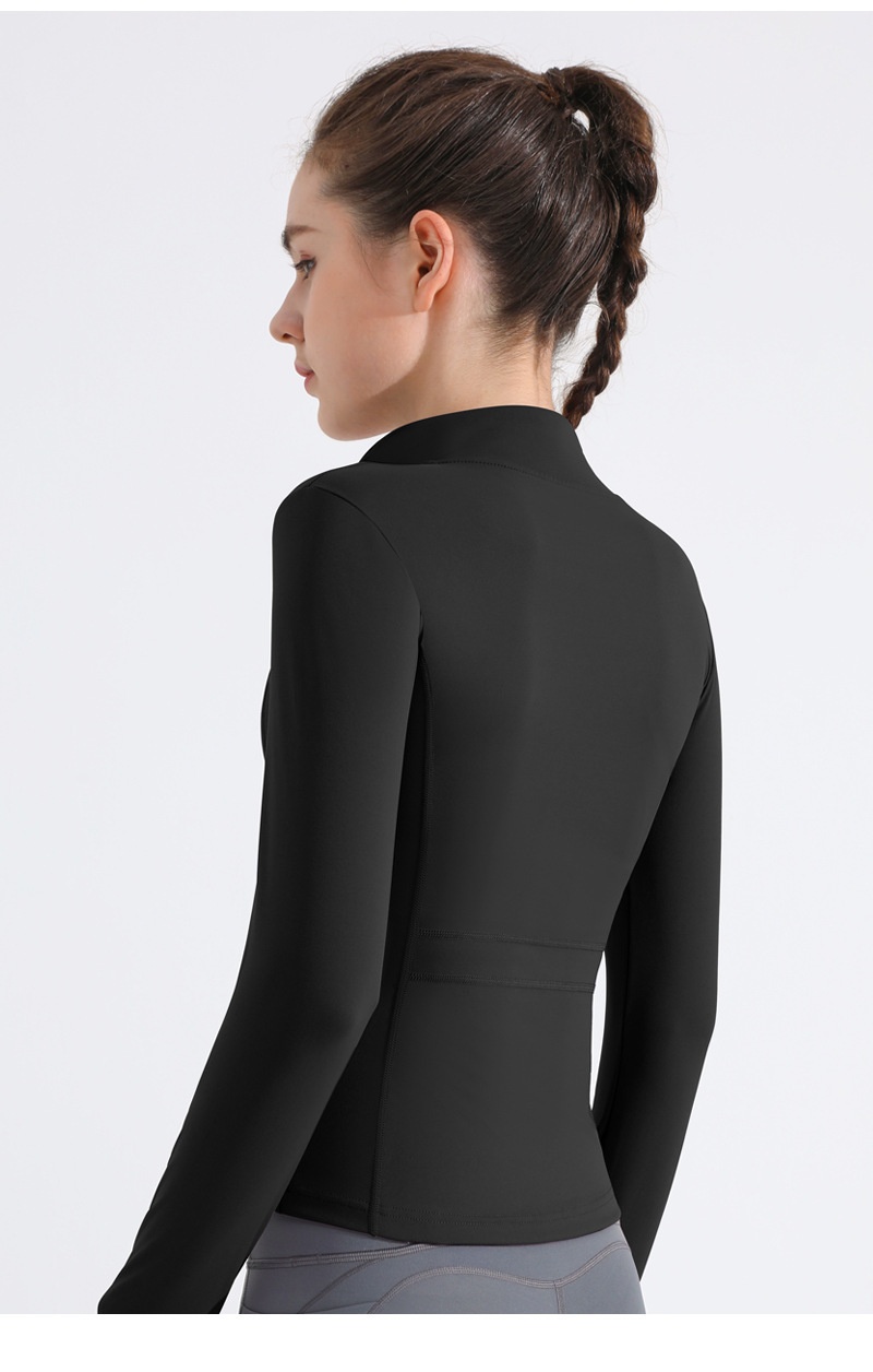 ActiveGo ActiveGo Nuovo Autunno Inverno Sport Yoga Giacca Donna Elasticizzata Corsa Outdoor Lulu Fitness Vestiti Colletto alla coreana Manica lunga_voghion.com