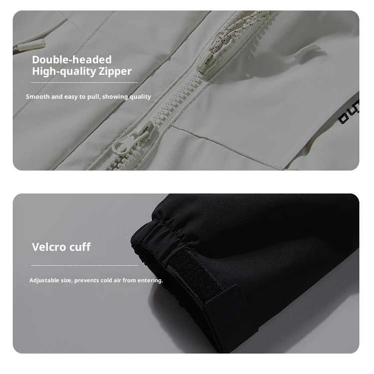 ActiveGo ActiveGo 2023 New Spring And Autumn Outdoor Color Block Women Trendy Windproof Hiking Jacket Men Mountain Style Camping_voghion.com