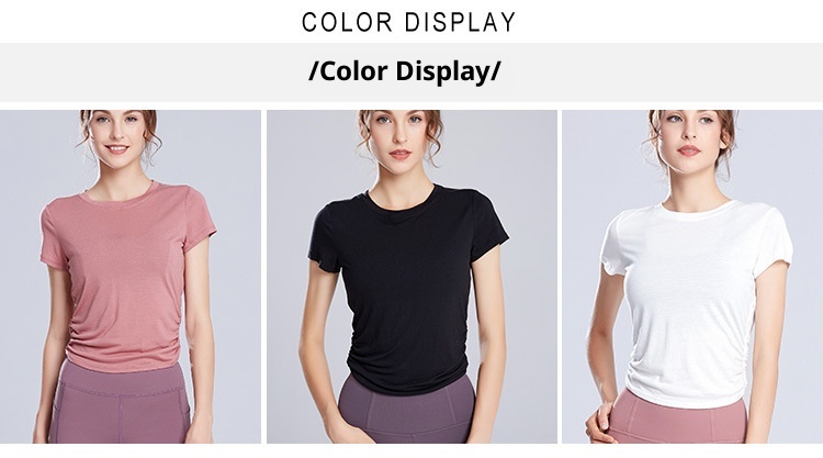 ActiveGo Sring Cover-U Short Sleeve Quick-Dry Shirt Wear T-Shirt For Women Euroean And American Fitness Yoga Outdoor Sorts_voghion.com