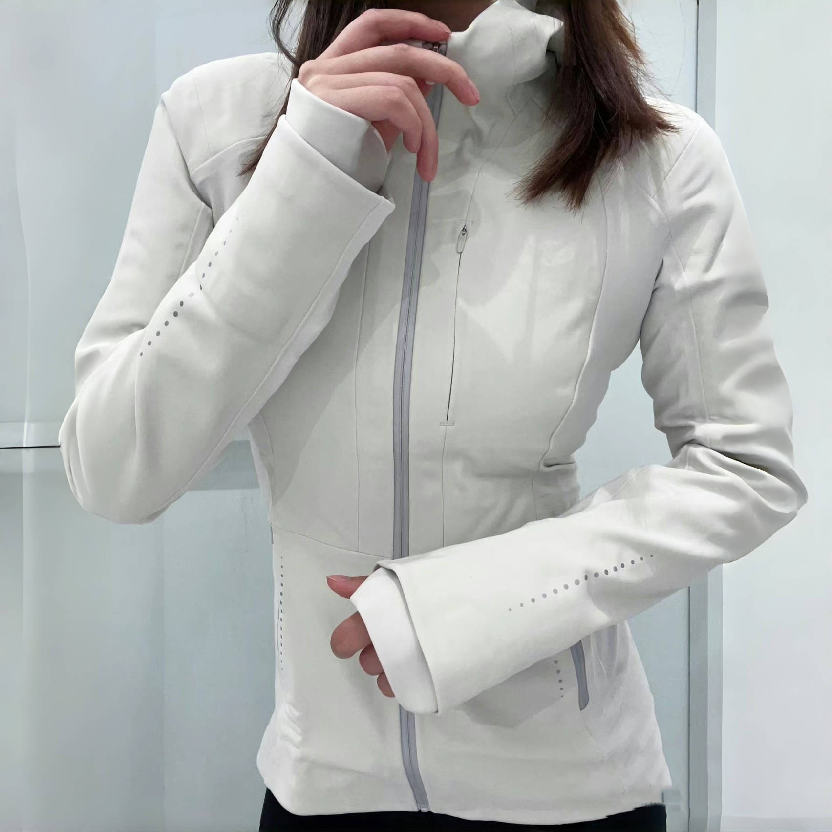 ActiveGo ActiveGo Winter LU Waterproof CrossChil Hooded Soft Shell Sports Jacket Fleece Lined Windbreaker With Reflective Night Vision_voghion.com