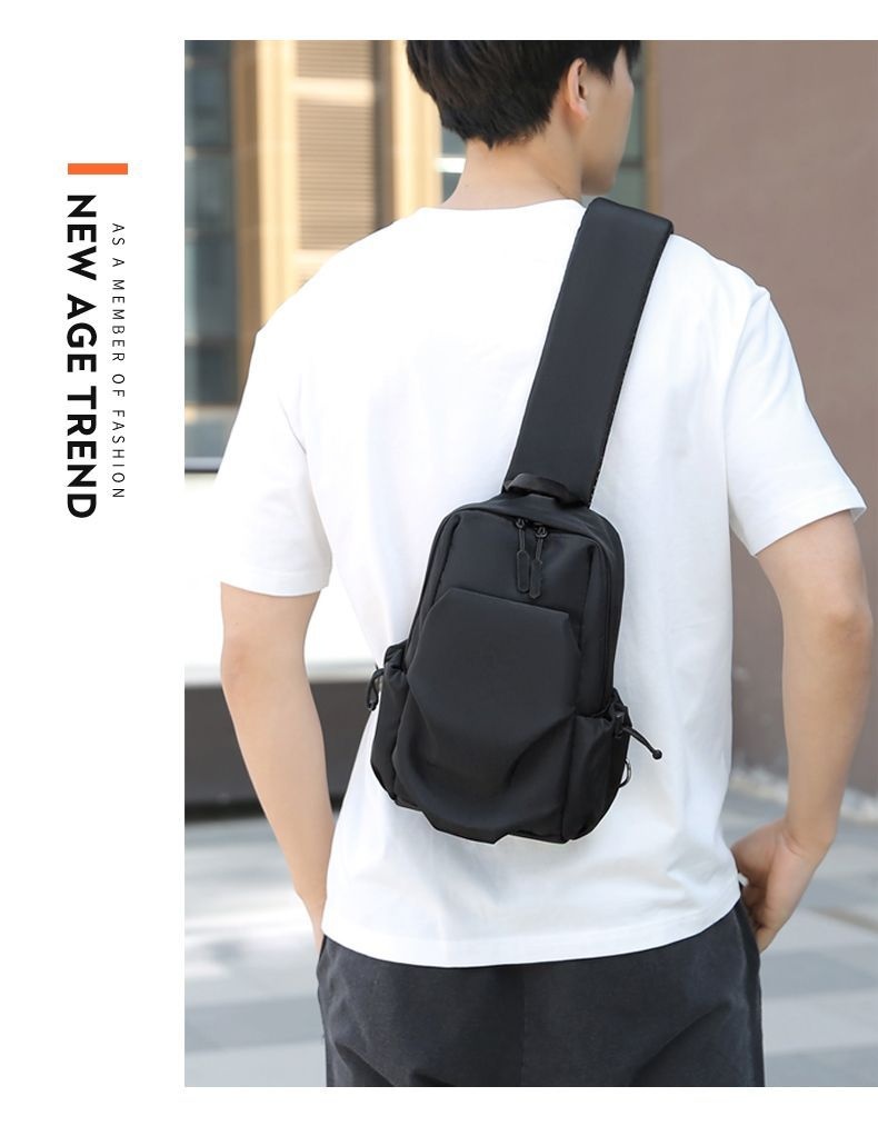 001 2025 Neu für Herren: Trendiger, lässiger, wasserdichter kleiner Brustrucksack mit großem Fassungsvermögen_voghion.com