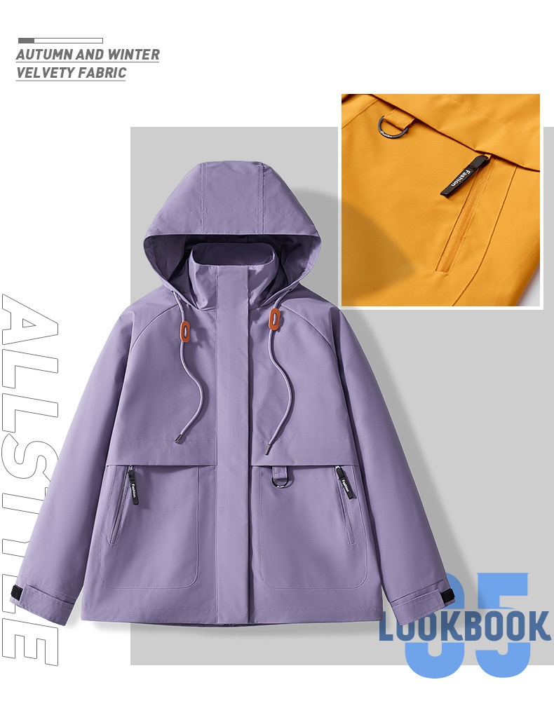 ActiveGo ActiveGo Rose Story Huang Yimei Stesso stile Single Donna Outdoor Escursionismo Casual Giacca Trench Cappotto All'ingrosso_voghion.com