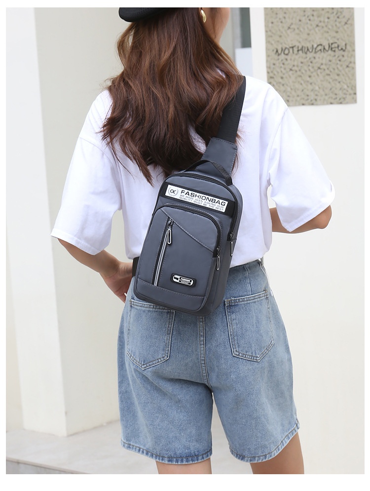 001 Oxford Stoff-Brusttasche, neue lässige Sport-Mehrzwecktasche für Damen und Herren, koreanische Version, große Kapazität, Umhängetasche_voghion.com