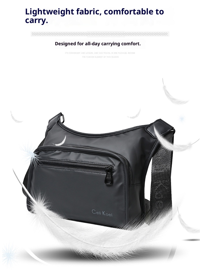 001 Crossbody For Men New Fashionable Simple Casual Shoulder Korean Style Trendy Textured Large Capacity Chest Bag_voghion.com