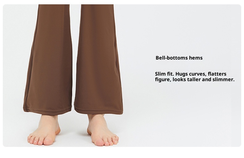 ActiveGo Spring New Style Barely There Yoga For Women High Waist Casual Slightly Flared Wide Leg Outdoor Running Sports Fitness_voghion.com