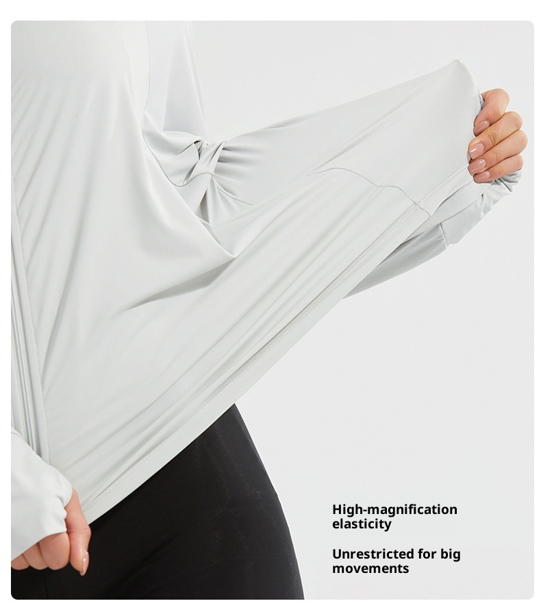 ActiveGo Yunduo Original YKK Zipper Large Brim Cloak Coat Ice Silk Abbigliamento protettivo solare UV per donna_voghion.com