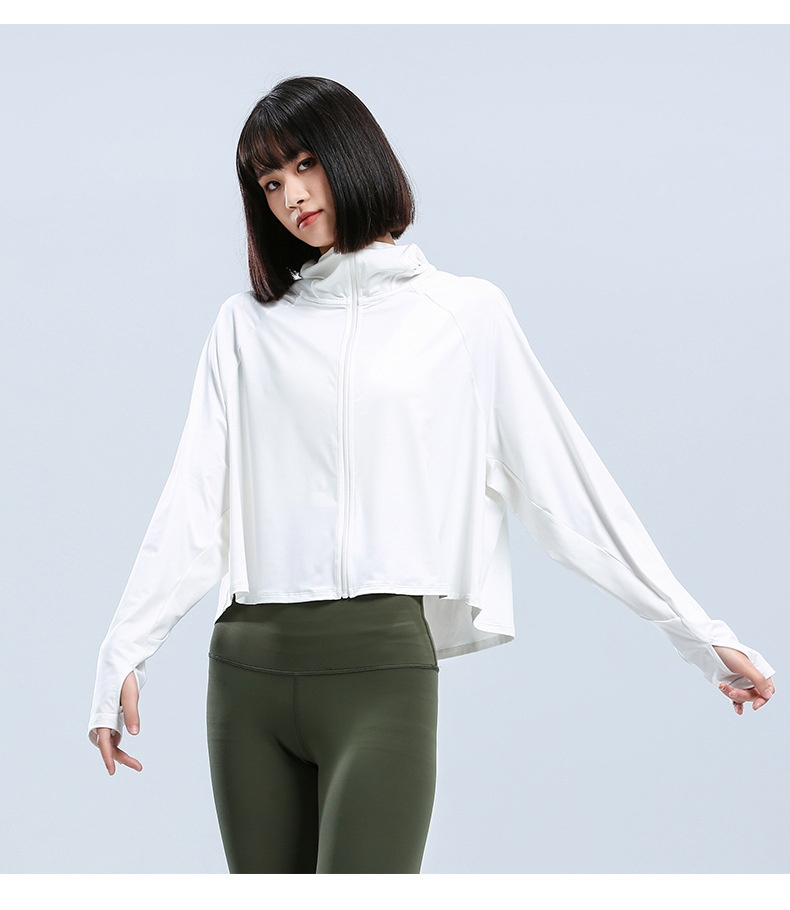 Châle ActiveGo Cloud Original en laine pour femme avec bord en caoutchouc noir, protection solaire UPF50+ UV respirante, vêtement décontracté et polyvalent_voghion.com