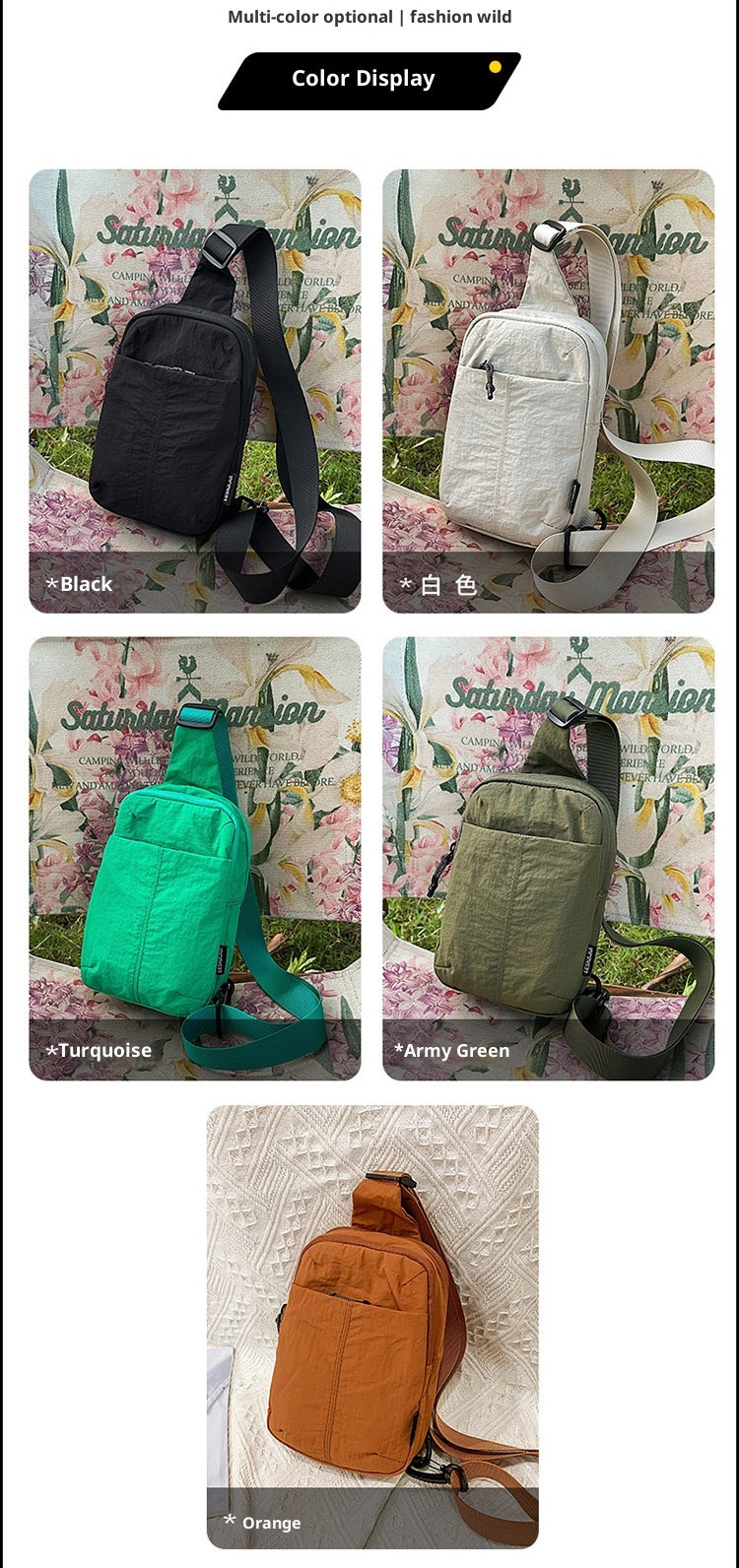 001 Einseitige Brusttasche für Herren, koreanische Version, lässiger Handy- und Münzbeutel im Instagram-Stil, geeignet für Radfahren, Wandern und andere Sportarten, kleine Herrengröße_voghion.com