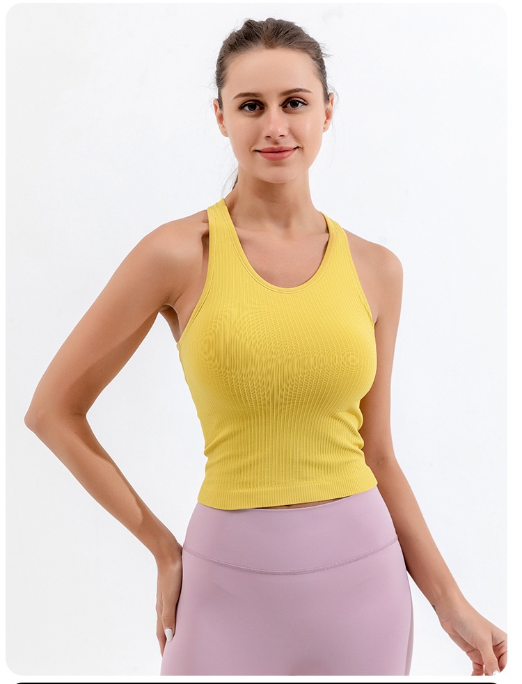 ActiveGo Double Layer Moisture-Wicking Sports Bra With Chest Pads Outdoor Casual Training LULU High Elastic Yoga Top_voghion.com
