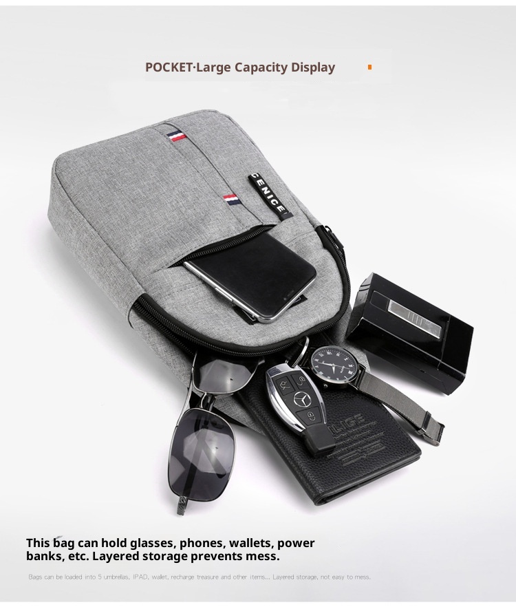 001 Cross-border Men's Chest New Oxford Cloth Korean Version Multifunctional Sports Casual Single Shoulder Crossbody Bag_voghion.com