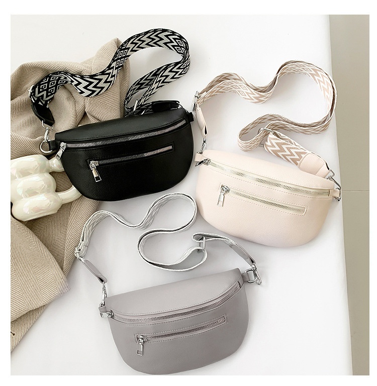 001 Cross-Border Chest For Women, New Fashionable Single Shoulder Versatile Large Capacity Saddle Trendy Waist Bag,_voghion.com