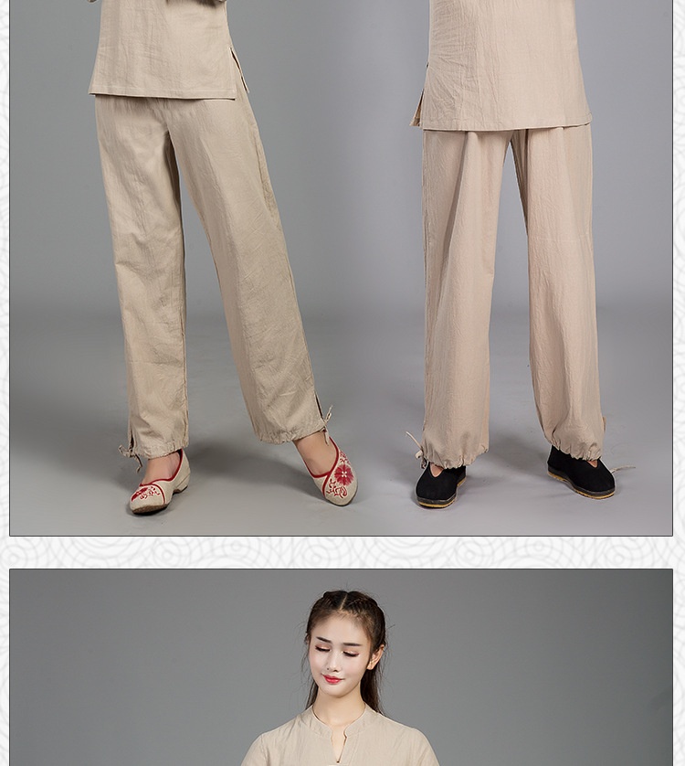 ActiveGo ActiveGo 8808 New Outdoor Sports Cotton And Linen Yoa Clothin For Practitioners, Meditation, Tai Chi Set, One-Piece_voghion.com