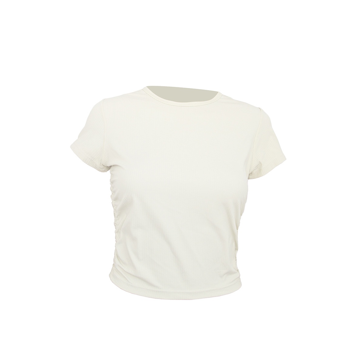 T-shirt de yoga ActiveGo Lu pour femme, séchage rapide, manches courtes, coupe ajustée, idéal pour le sport, le fitness et l'entraînement décontracté._voghion.com