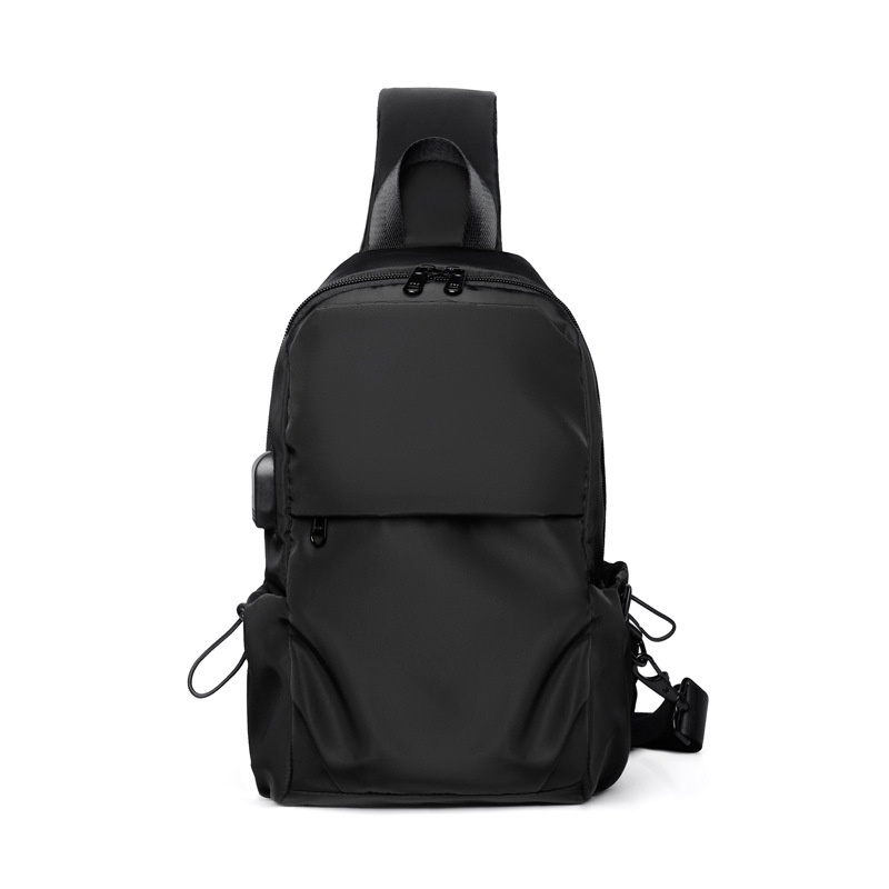001 Chest Dropshipping New Men's Single Shoulder Crossbody Bag USB Charging Korean Style Casual Sports Backpack Printing_voghion.com