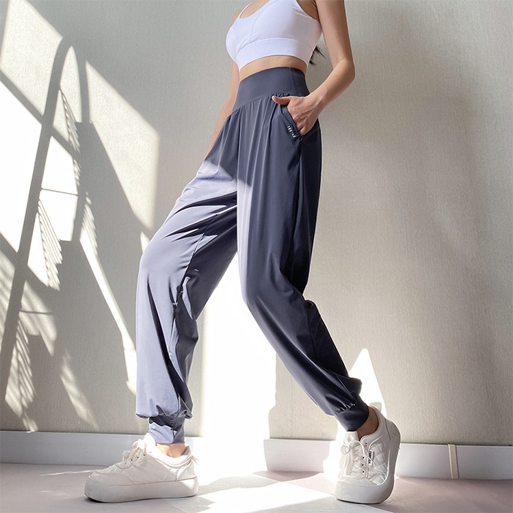 ActiveGo High Waist Tummy Control Loose Fit Sommer Dünne Schnelltrocknende Atmungsaktive Jogginghose für Outdoor, Fitness und Yoga für Damen_voghion.com