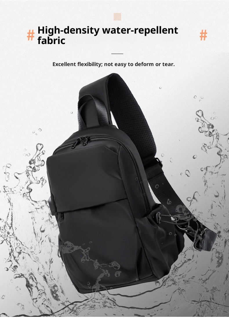 001 Chest Dropshipping New Men's Single Shoulder Crossbody Bag USB Charging Korean Style Casual Sports Backpack Printing_voghion.com