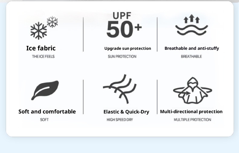 ActiveGo Yunduo Original YKK Zipper Large Brim Cloak Coat Ice Silk Abbigliamento protettivo solare UV per donna_voghion.com