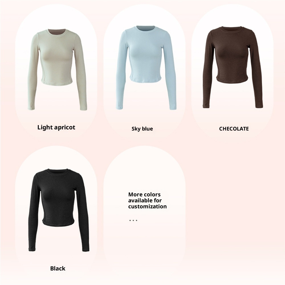 ActiveGo 2025 Autunno Nuovo Abbigliamento Yoga Dimagrante Fitness da Donna Spos Allenamento Corsa all'Aperto Girocollo Manica Lunga_voghion.com