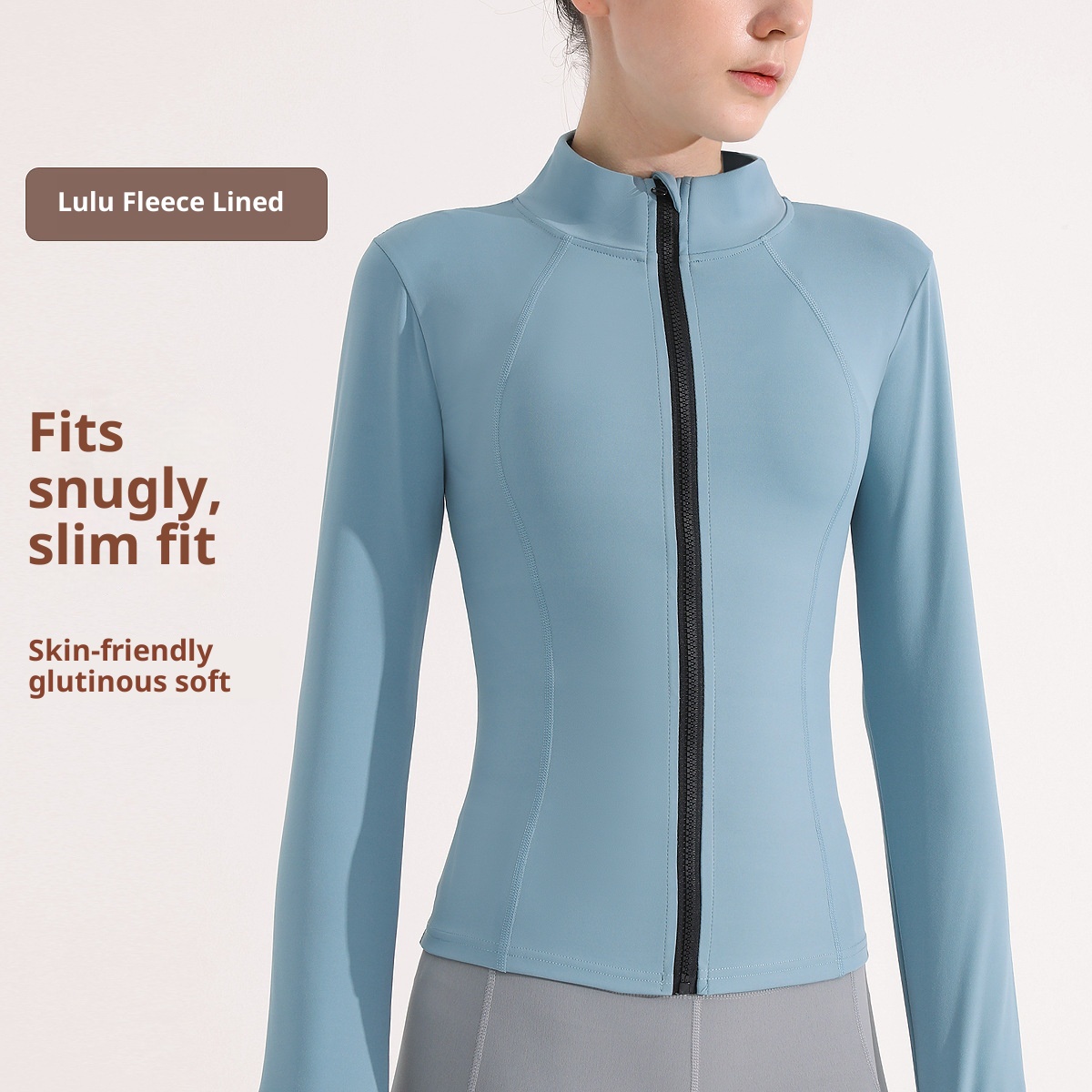 ActiveGo ActiveGo Nuovo Autunno Inverno Sport Yoga Giacca Donna Elasticizzata Corsa Outdoor Lulu Fitness Vestiti Colletto alla coreana Manica lunga_voghion.com