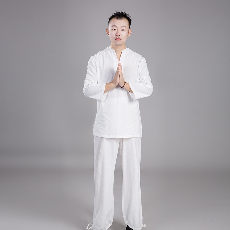 ActiveGo ActiveGo 8808 New Outdoor Sports Cotton And Linen Yoa Clothin For Practitioners, Meditation, Tai Chi Set, One-Piece_voghion.com