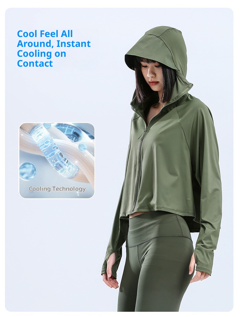 Châle ActiveGo Cloud Original en laine pour femme avec bord en caoutchouc noir, protection solaire UPF50+ UV respirante, vêtement décontracté et polyvalent_voghion.com