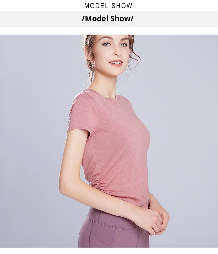 ActiveGo Sring Cover-U Short Sleeve Quick-Dry Shirt Wear T-Shirt For Women Euroean And American Fitness Yoga Outdoor Sorts_voghion.com