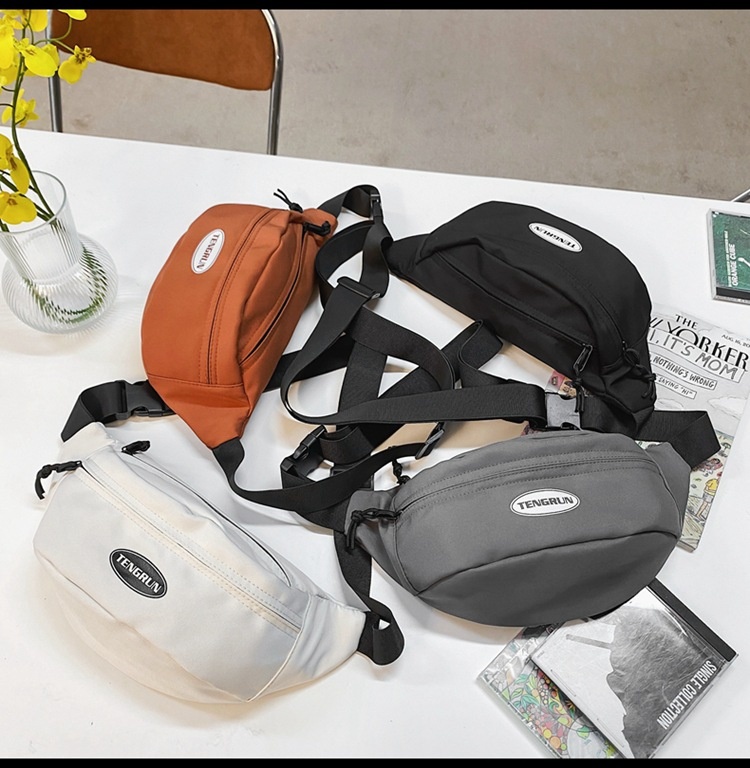 001 Chest Damen, Trendige kleine 2025 Neue Umhängetasche, Lässiger Canvas-Rucksack für Herren, Sportliche Fitness-Hüfttasche_voghion.com